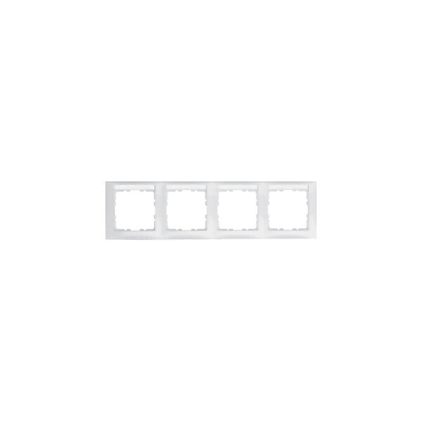 Hager/Berk Rahmen 4-fach polws/glanz m.Beschriftungsfeld 10248919